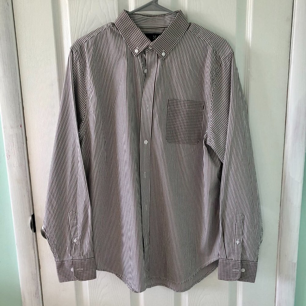 Five Four Mark McNairy Brown Checked Shirt Size L